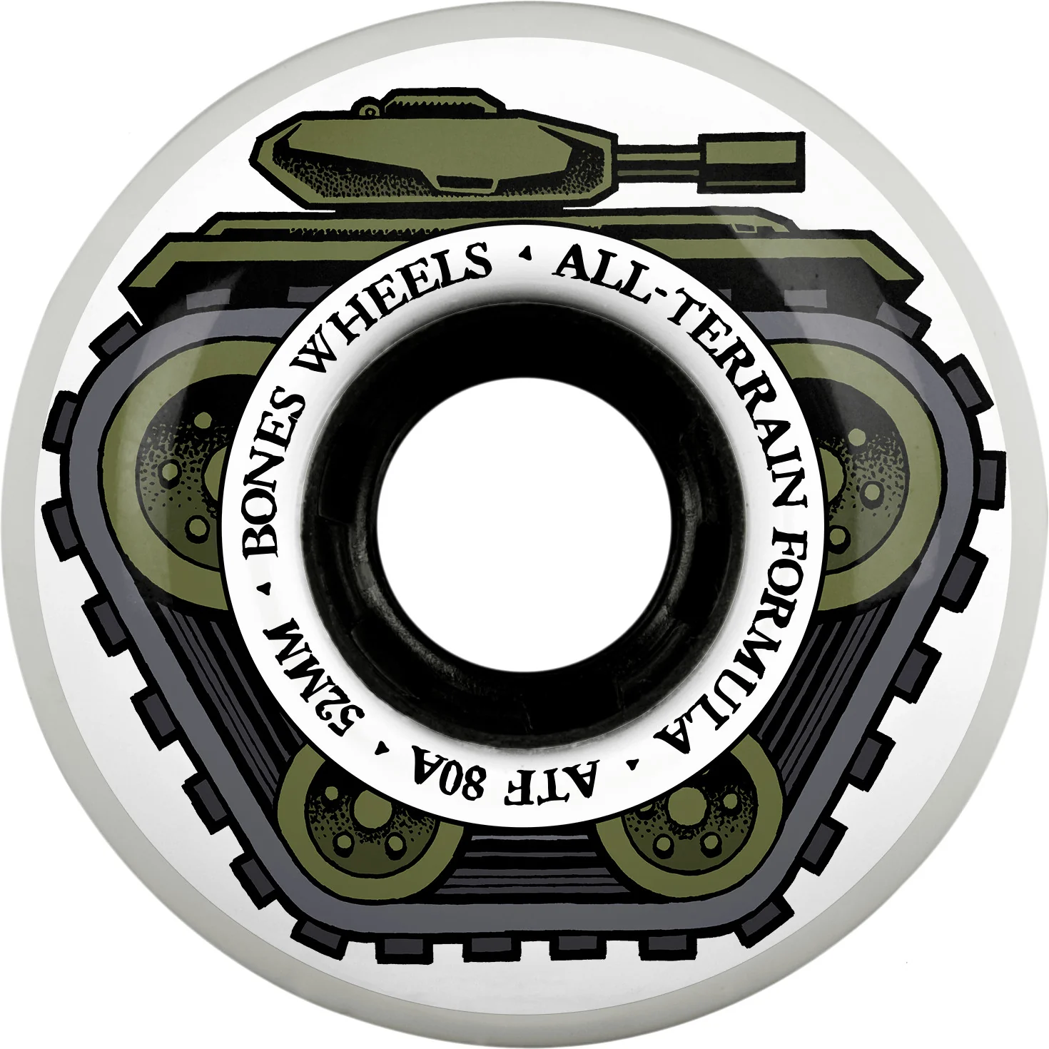 Bones ATF All Tank 52mm 80a Wheels - White (Set of 4)
