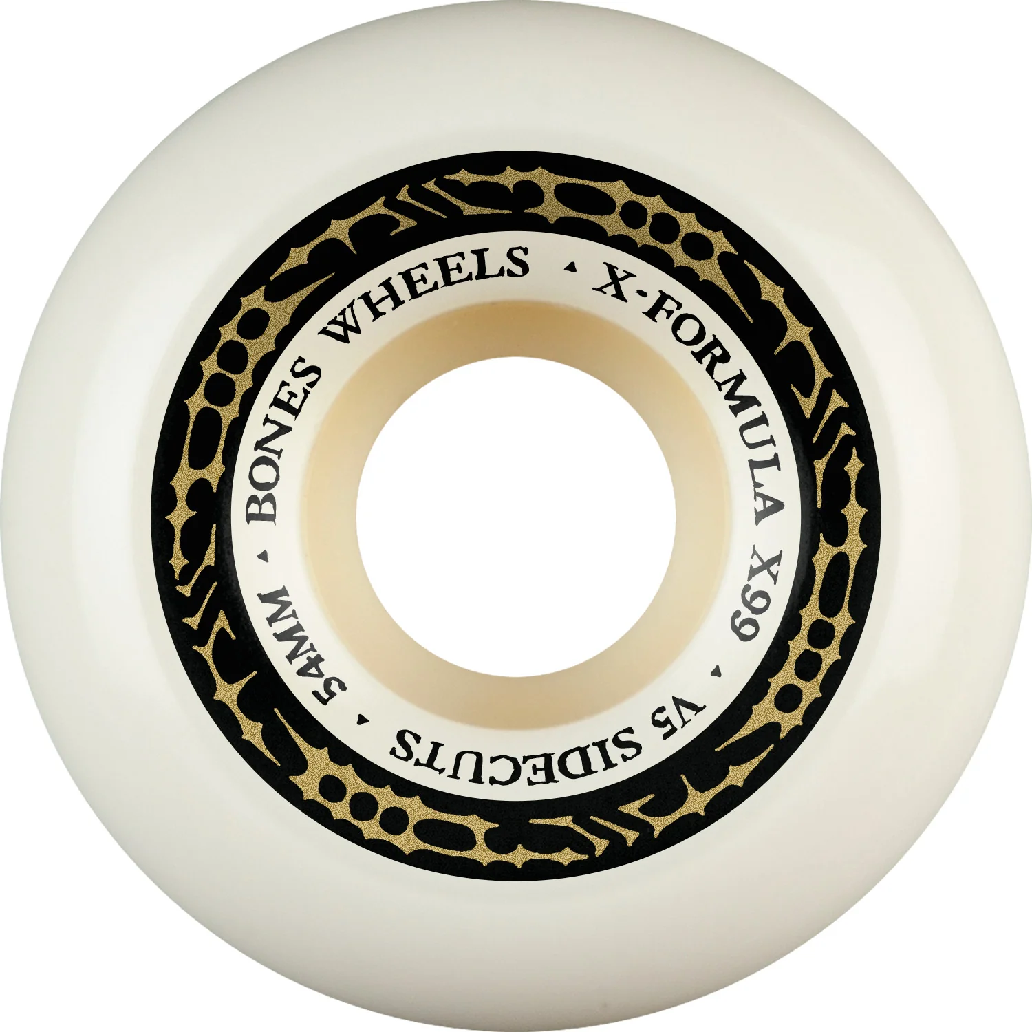 Bones X-Formula V5 Sidecuts 54mm 99a Wheels - White (Set of 4)