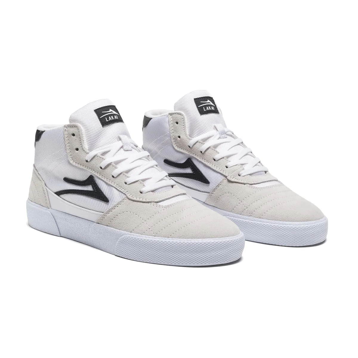 Lakai Shoes Cambridge Mid - White/Black Suede - Image 2