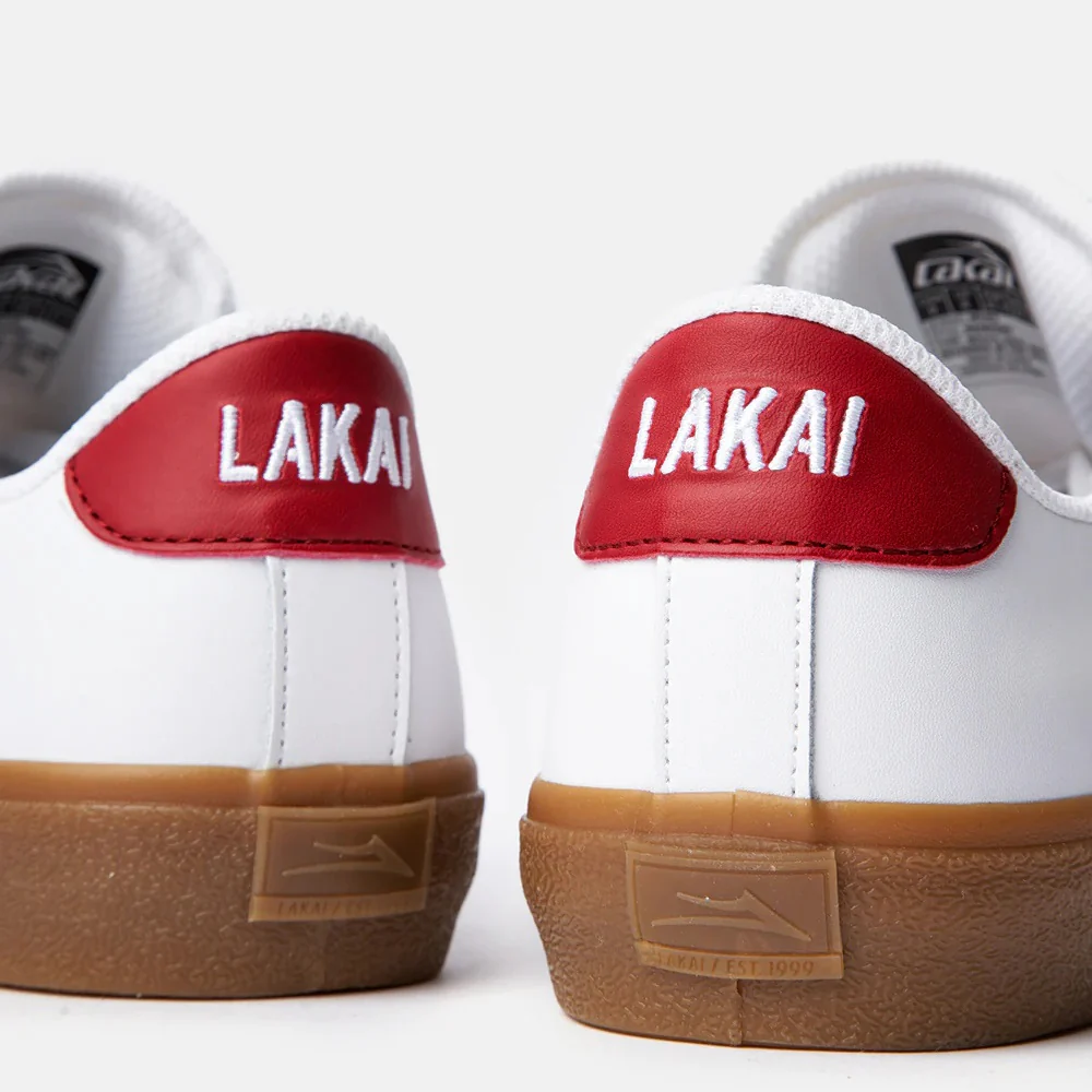 Lakai Shoes Newport - White/Gum Leather - Image 4