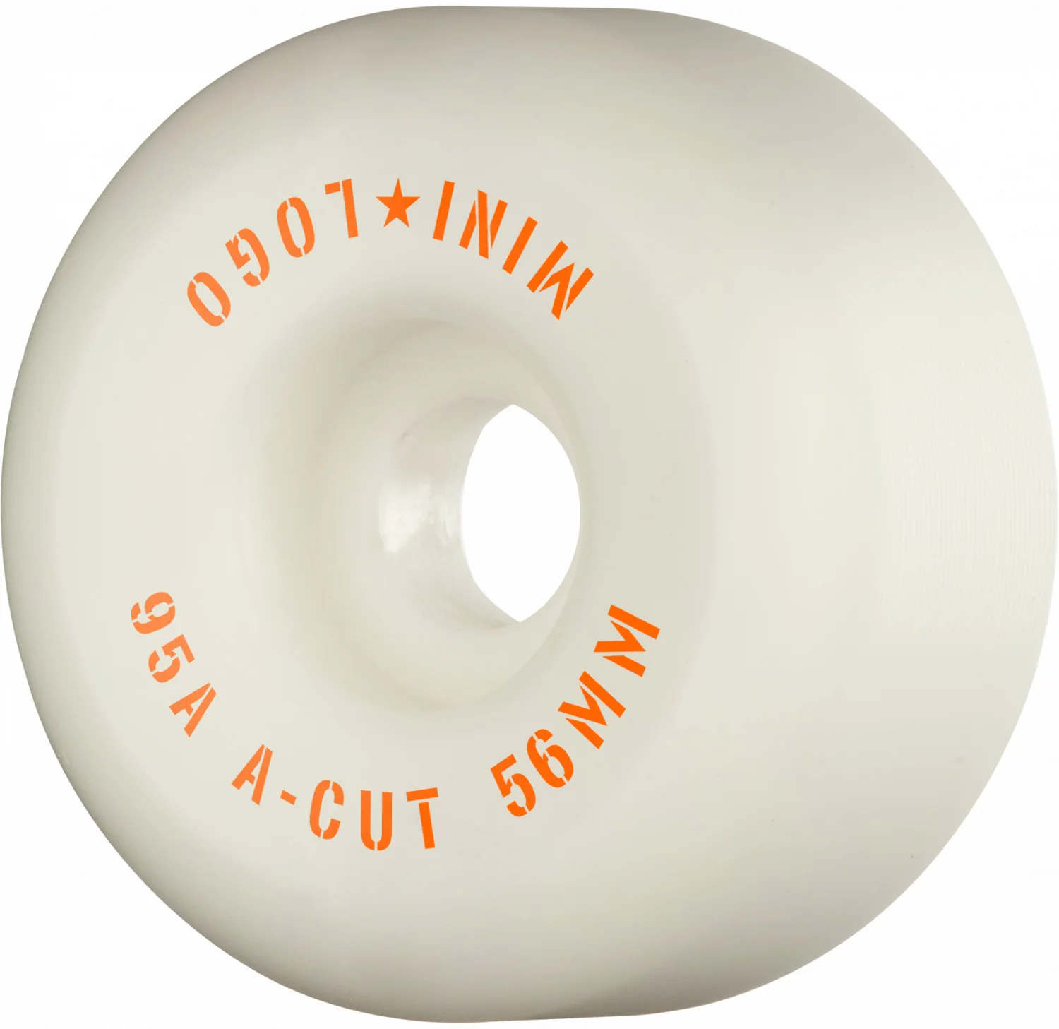 Mini Logo Wheels A-Cut "2" 56mm 95a - White (Set of 4)
