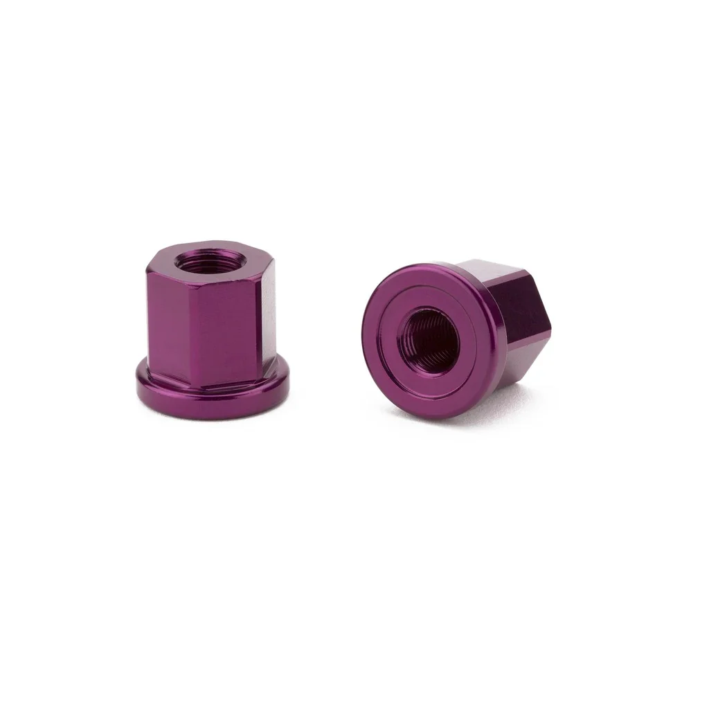 Mission BMX 3/8" Aluminum Axle Nuts - Purple