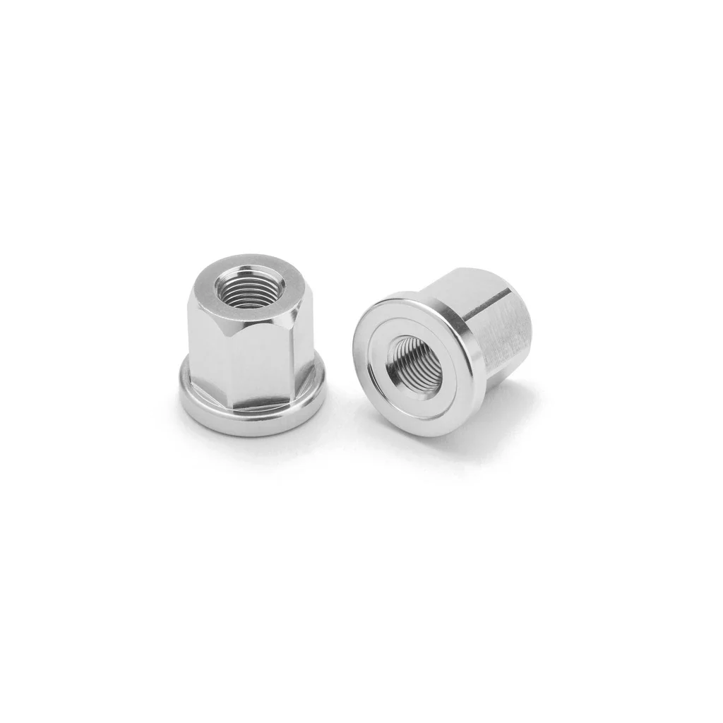 Mission BMX 3/8" Aluminum Axle Nuts - Silver