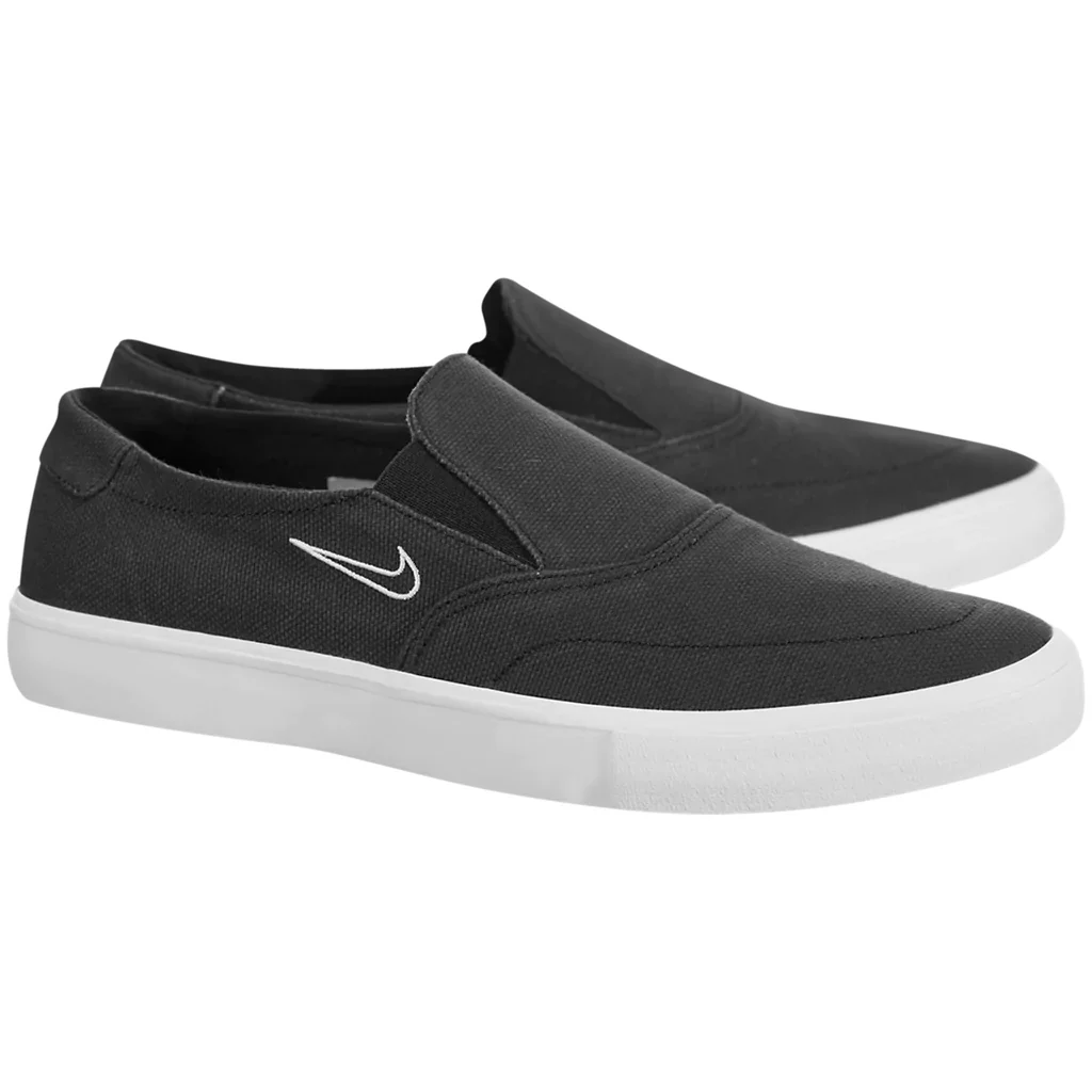 Nike Shoes Portmore II Solarsoft Slip Canvas - Black/Light Bone - Image 3