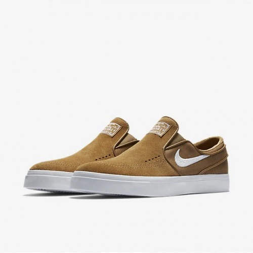 Nike Shoes SB Zoom Stefan Janoski Slip-On - Golden Beige/White - Image 2