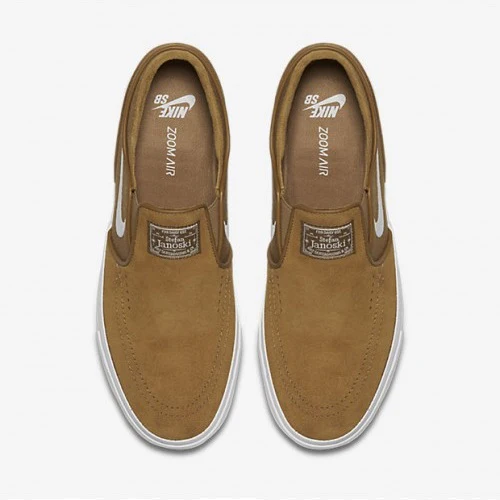 Nike Shoes SB Zoom Stefan Janoski Slip-On - Golden Beige/White - Image 3