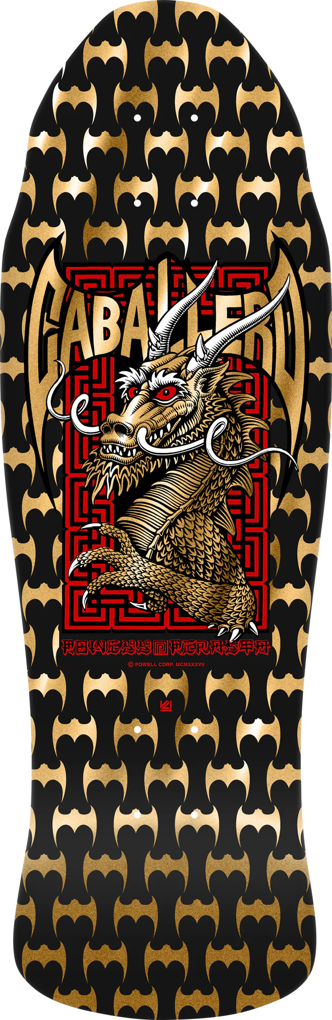 Powell Peralta Steve Caballero Street Reissue Deck  9.625″ Black/Gold Foil