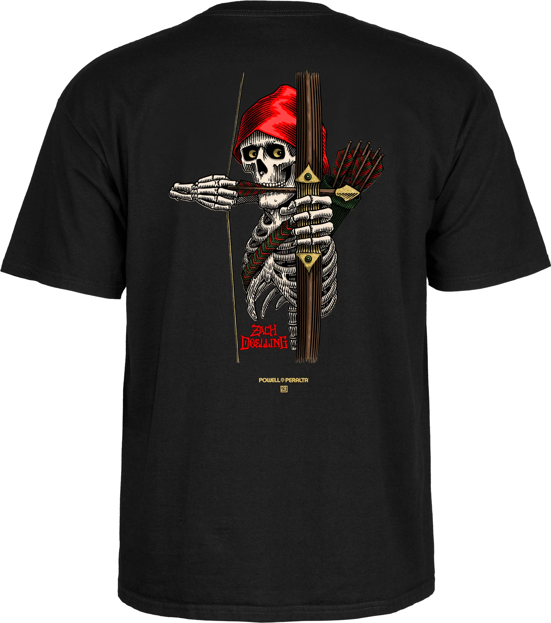 Powell Peralta Zach Doelling Archer T-Shirt - Black - Image 3