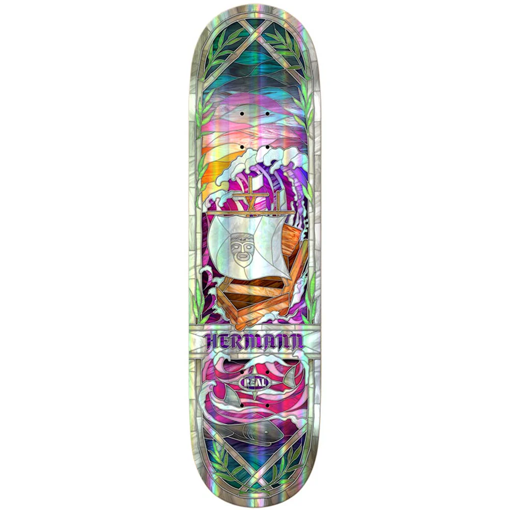 Real Hermann Cathedral Skateboard Deck - 8.38″ Rainbow Foil