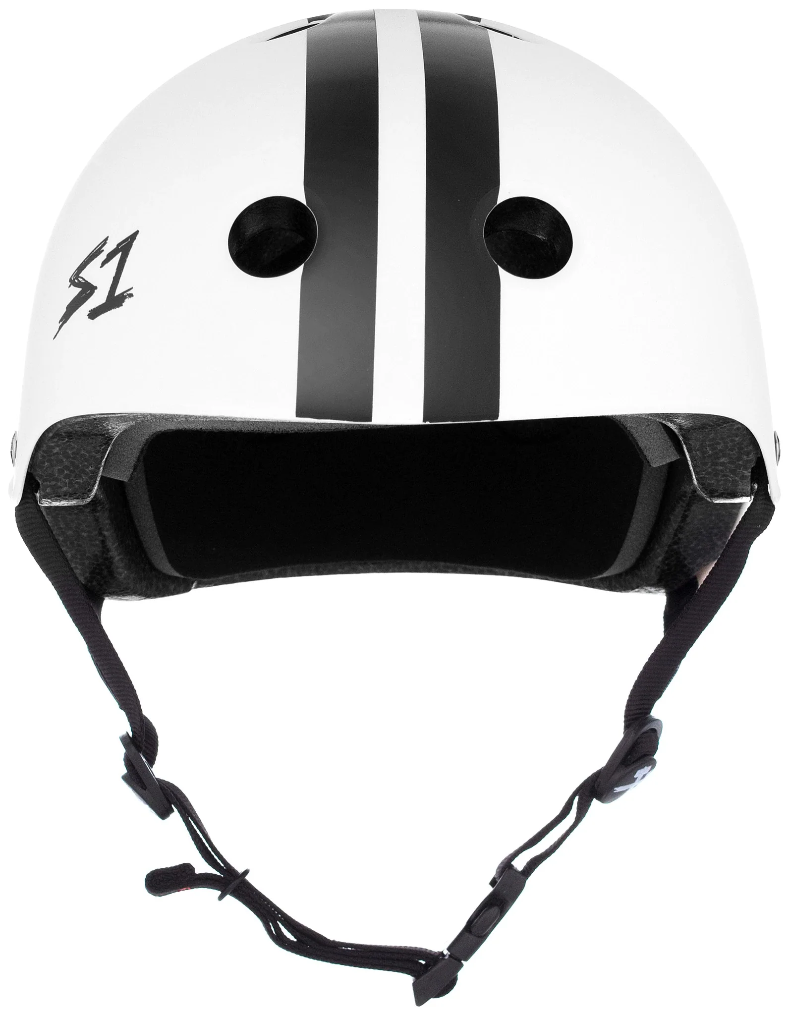 S1 Lifer Helmet - White Gloss/Black Stripes - Image 3