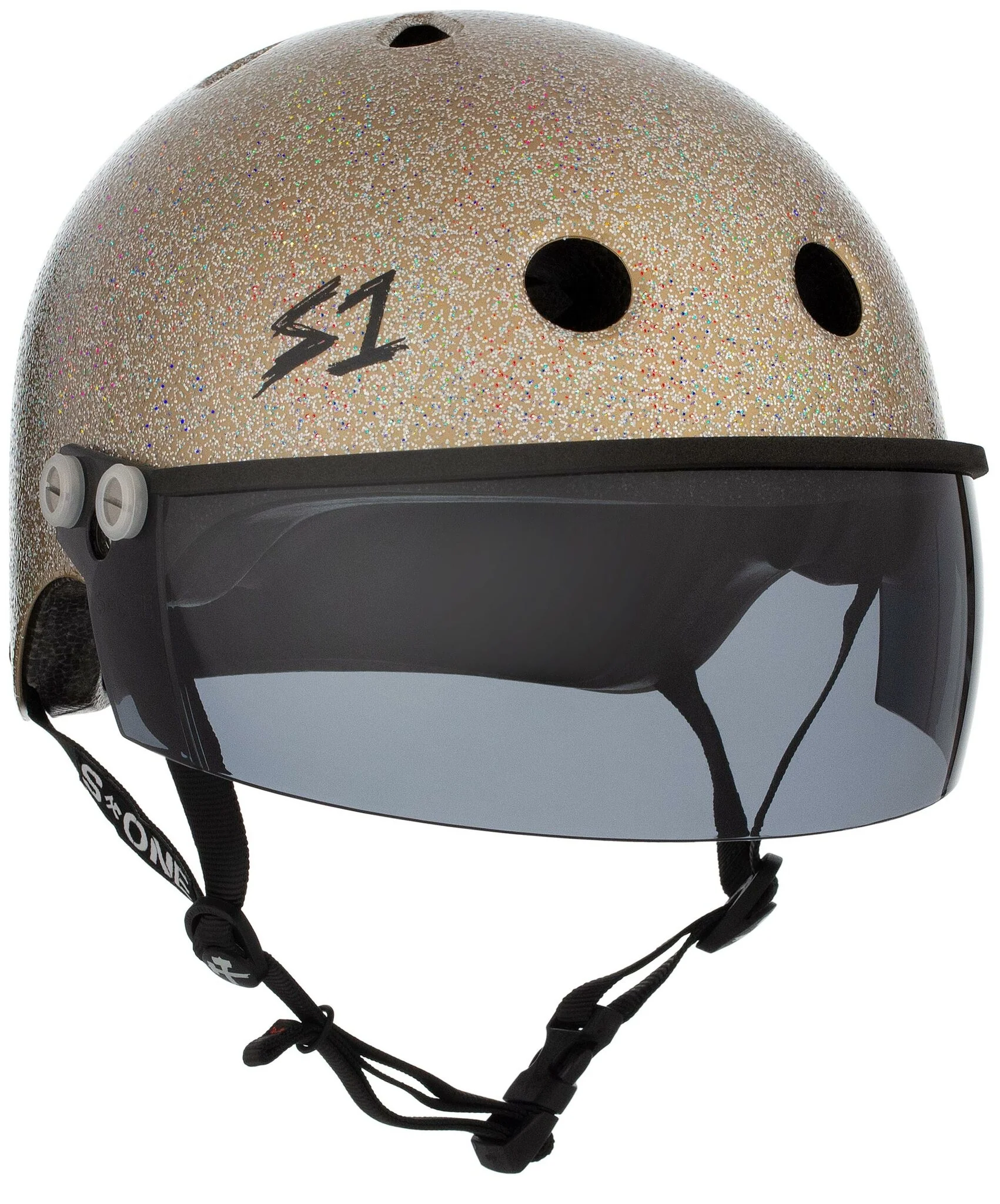 S1 Lifer Visor Gen 2 Helmet - Gold Gloss Glitter - Image 5