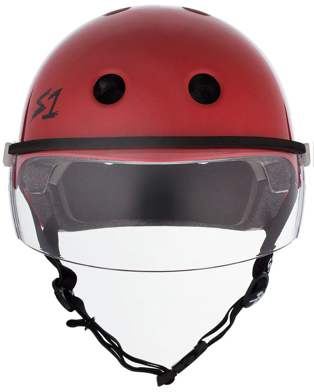 S1 Lifer Visor Gen 2 Helmet - Blood Red Gloss - Image 3