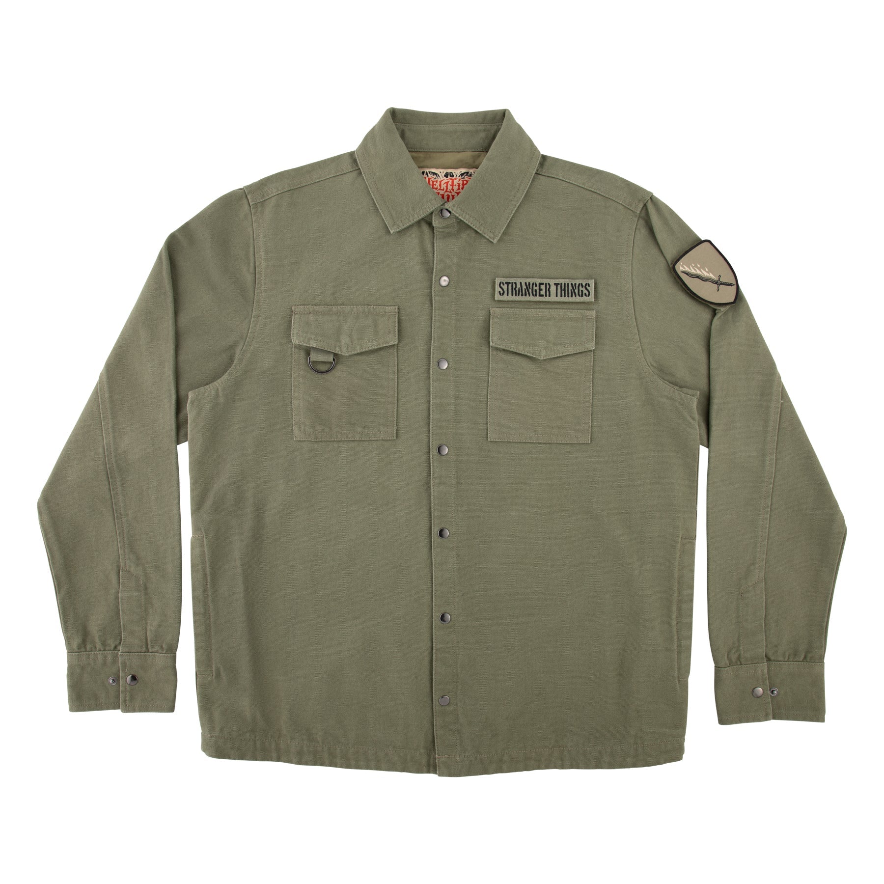 Santa Cruz x Stranger Things Crawl Military Jacket - Army - Image 2
