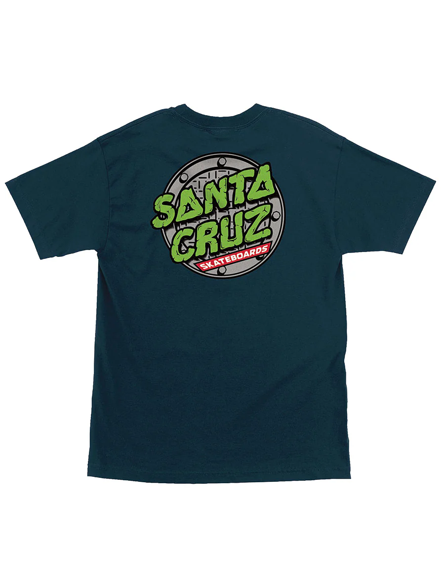 Santa Cruz TMNT Sewer Dot Short Sleeve Men's T-Shirt - Harbor Blue