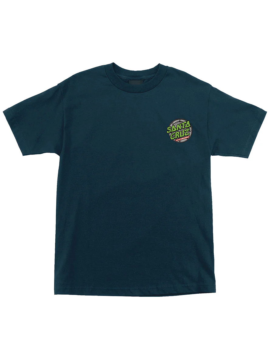 Santa Cruz TMNT Sewer Dot Short Sleeve Men's T-Shirt - Harbor Blue - Image 2