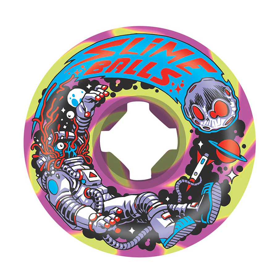 Slime Balls Astros Speed Balls Wheels 54mm 99a - Purple/Yellow Swirl (Set of 4)
