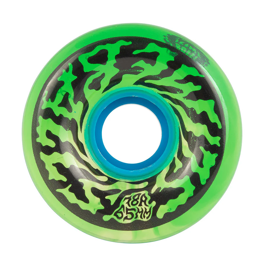 Slime Balls Swirly Wheels 65mm 78a - Trans Green Swirl (Set of 4)