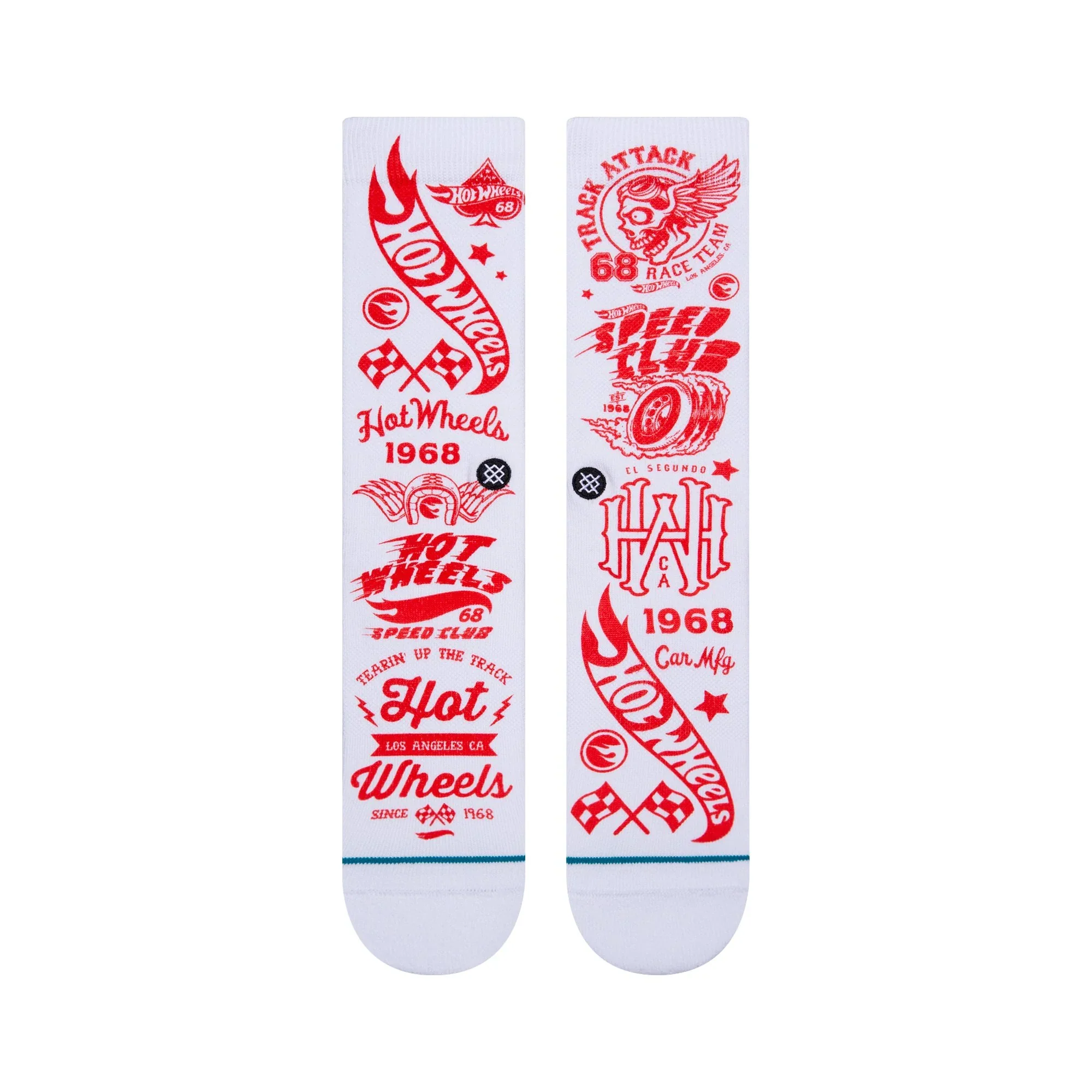 Stance Hot Wheels Crew Socks - White - Image 2
