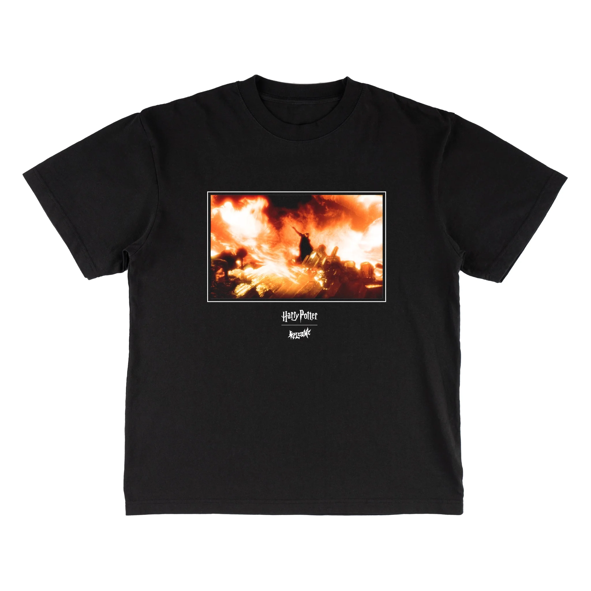 Welcome x Harry Potter Dumbledore Boxy Garment-Dyed Tee - Black